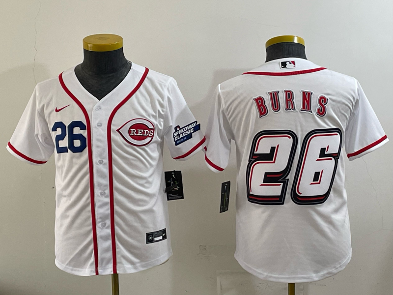 Women Cincinnati Reds #26 Durns white Nike MLB 2025 Jersey 001